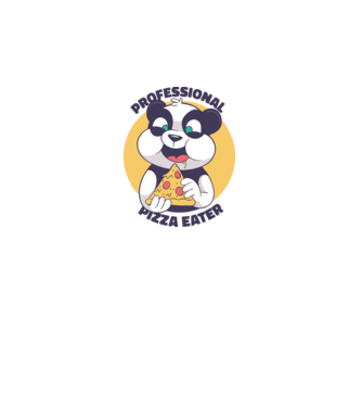 Panda Pizza model albastru regal pe tricou