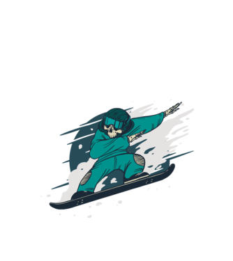 Schelet Snowboard DAB model turcoaz pe tricou