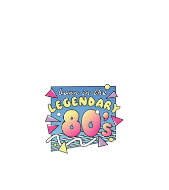 M-am născut în legendarii ani 80 model negru pe tricou