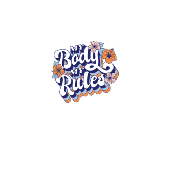 My Body My Rules model alb pe tricou