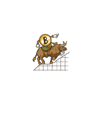 Taur Bitcoin model gri pe tricou