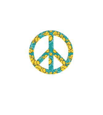 Simbol Baseball Peace model negru pe tricou