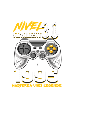 Nivel Finalizat 30 1995 model negru pe tricou
