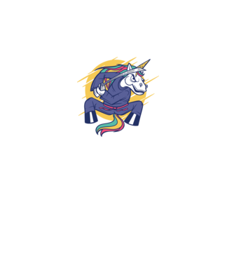 Unicorn Ninja model negru pe tricou