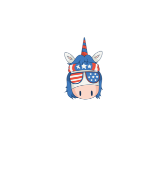 SUA unicorn model negru pe tricou