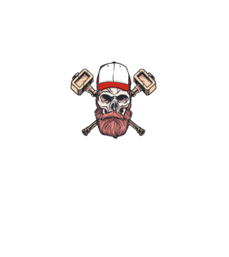 Craniu Viking model alb pe tricou