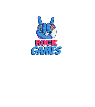 Rock And Games model negru pe tricou