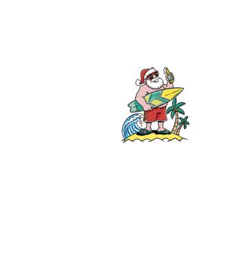 Santa Claus Summer model galben neon pe tricou