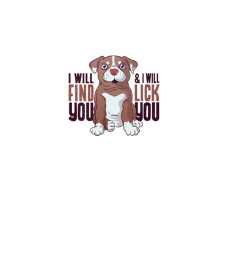 Pitbull - I will find you and I will lick you model gri pe tricou