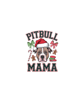 Pitbull Mama model alb pe tricou