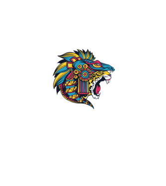 Aztec Jaguar model gri pe tricou