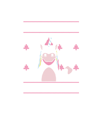 Unicorn de Crăciun pulover urât model alb pe tricou