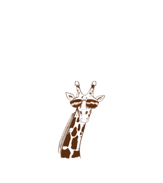 Cap Girafă model nisipiu pe tricou