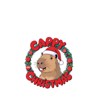 Cappy Christmas 1 model alb pe tricou