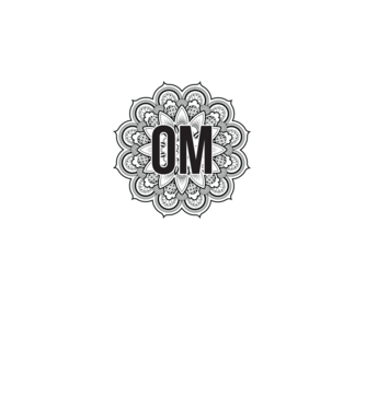 OM Mandala model alb pe tricou