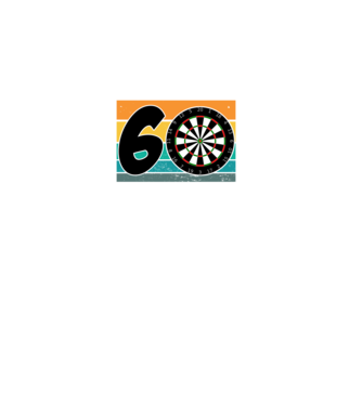'I''m not 60 I''m triple 20 darts birthday' model negru pe tricou