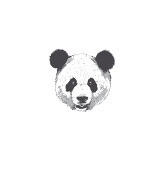 Cap de panda model roz deschis pe tricou