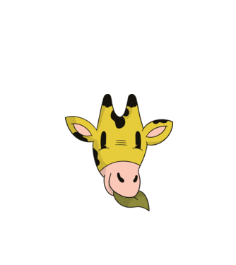 Cap Girafă model turcoaz pe tricou