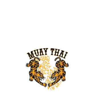 Tigri Muay Thai model nisipiu pe tricou