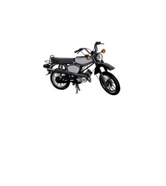 Motocicletă model alb pe tricou