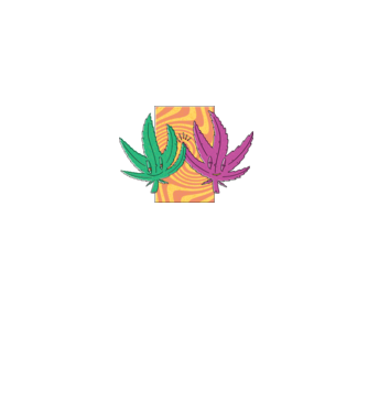 Frunze marijuana salut model albastru închis pe tricou
