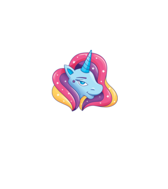 Cap de unicorn model gri pe tricou