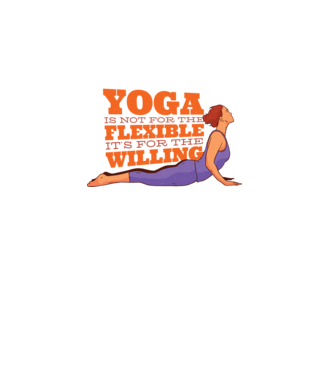 yoga perseverență model alb pe tricou