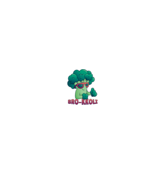 Broccoli model gri pe tricou