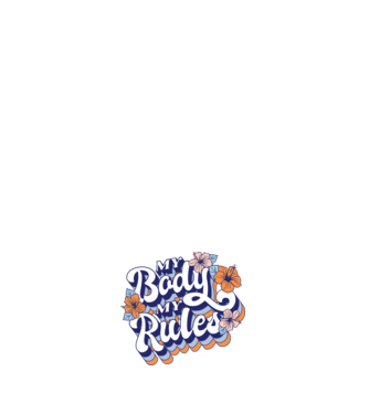 My Body My Rules model negru pe tricou