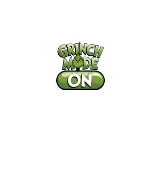Grinch mode ON model negru pe tricou