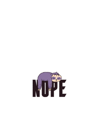 Leneș Nope model alb pe tricou