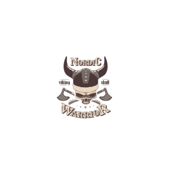 Nordic Warrior model negru pe tricou
