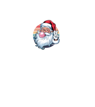Bubble gum santa model negru pe tricou