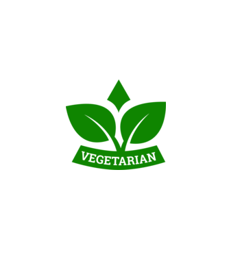 Vegetarian badge 1 model negru pe tricou