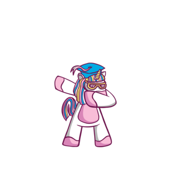 Unicorn Absolvent DAB model alb pe tricou