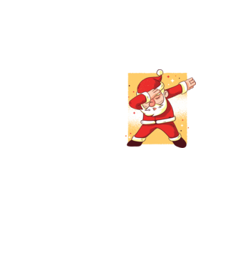 Santa DAB Moș Crăciun model galben neon pe tricou