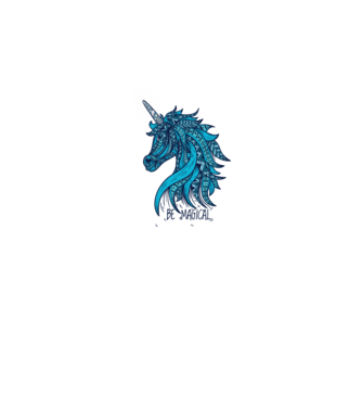 Unicorn magic model alb pe tricou