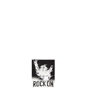 Rock On model alb pe tricou