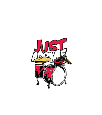 Just add me Drums model turcoaz pe tricou