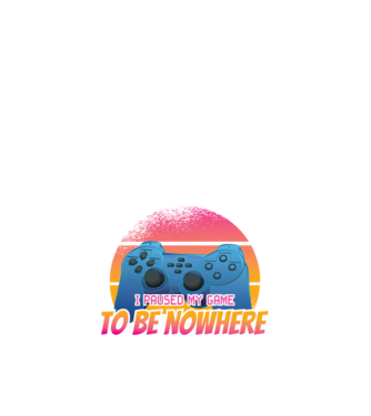 I paused my game to be nowhere model negru pe tricou