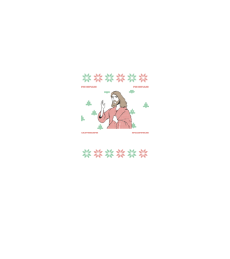 'Go Jesus, It''s Your Birthday Ugly Sweater' model negru pe tricou