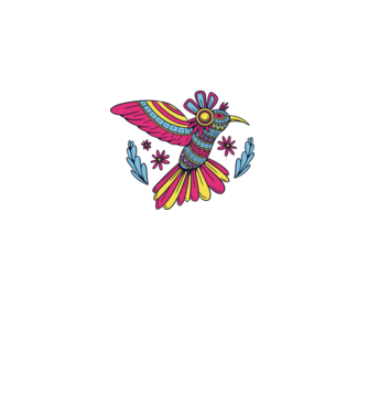 Mandala Colibri model negru pe tricou