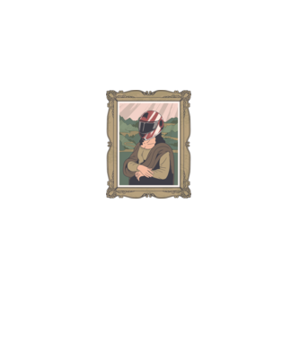 Mona Lisa Concurent model negru pe tricou