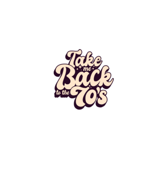 'Retro - Take me back to the 70''s' model albastru jeanși pe tricou
