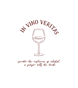 In Vino Veritas - Adevărul este în vin model alb pe tricou