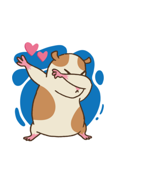 Hamster DAB model alb pe tricou