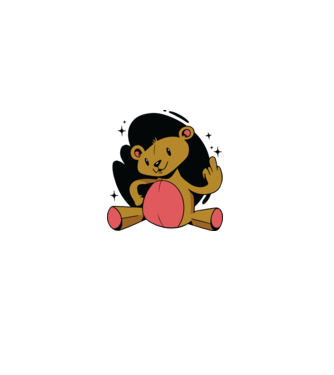 Ursuleț Teddy hain model gri pe tricou