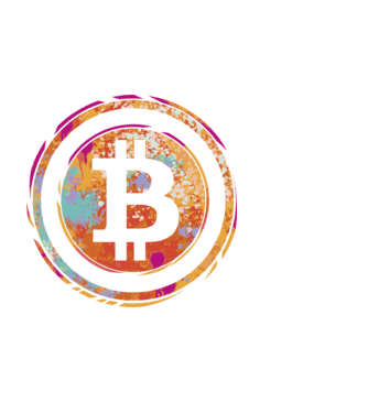 Bitcoin Watercolor model negru pe tricou