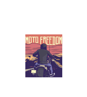 Libertate Motociclist model negru pe tricou
