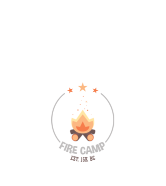 Fire Camp est. 15k BC model negru pe tricou